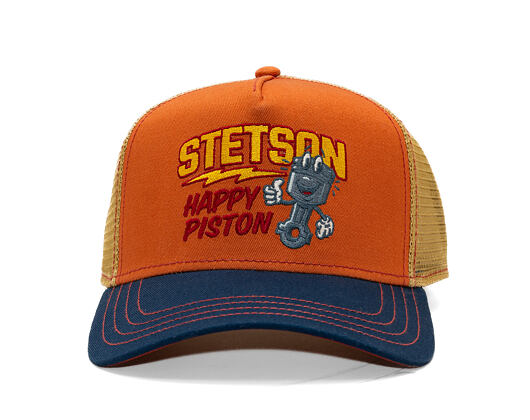 Kappe Stetson - Trucker Cap Piston - Navy/Burned Orange
