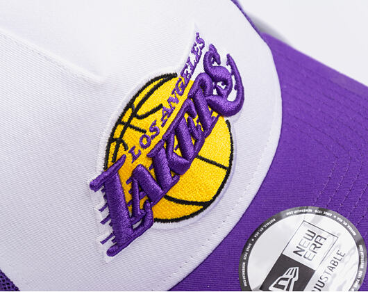 Kappe New Era - NBA Side Patch 9FORTY - A-Frame Trucker - LA Lakers - Purple