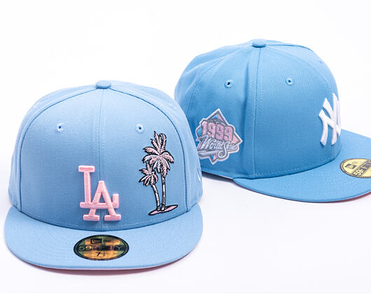 Kappe New Era - MLB Palm & Taco 59FIFTY - LA Dodgers - Sky Blue / Pink UV