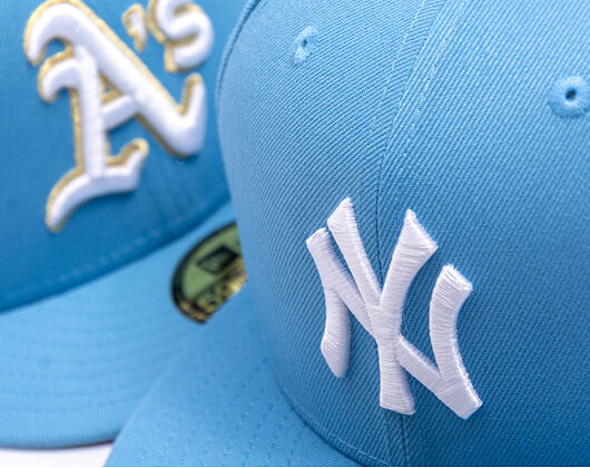 Kappe New Era - MLB Seasonal 59FIFTY - NY Yankees - Sky Blue / Pink UV