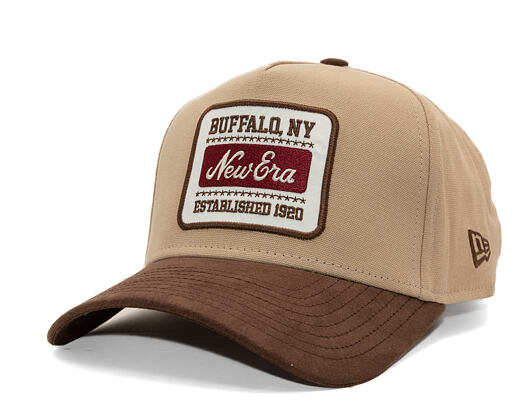Kappe New Era - Branded Suede Patch 9FORTY A-Frame - Camel