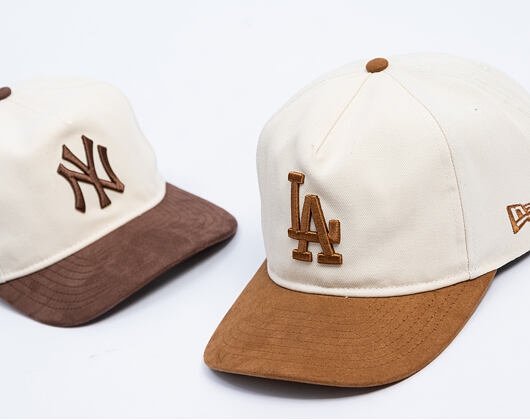 Kappe New Era - MLB Suede Visor 9FIFTY A-Frame - LA Dodgers - Cream