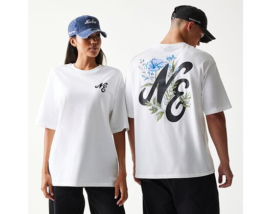 T-Shirt New Era - Floral Graphic Oversized Tee - White
