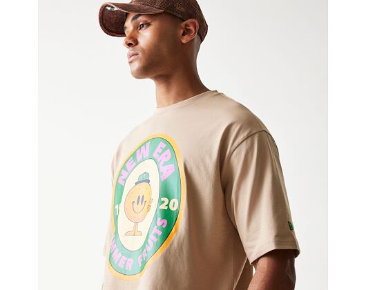 T-Shirt New Era - Fruit Graphic Oversized Tee - Camel