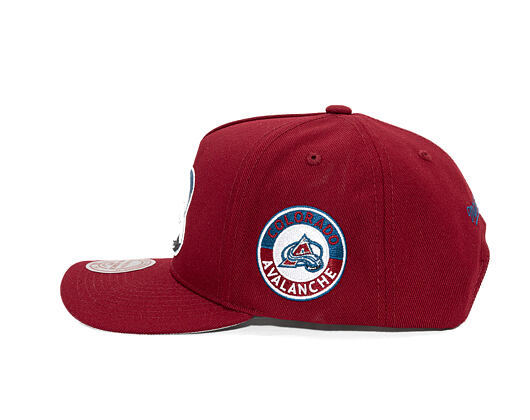 Kappe Mitchell & Ness - Colorado Avalanche - Double Clutch Pro Snapback - Maroon