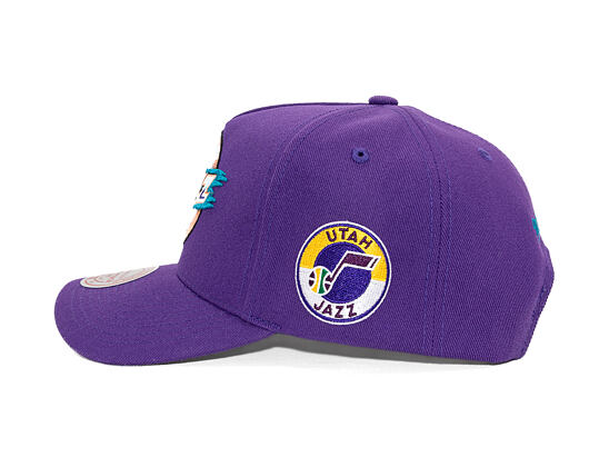 Kappe Mitchell & Ness - Utah Jazz - Double Clutch Pro Snapback Hwc - Purple
