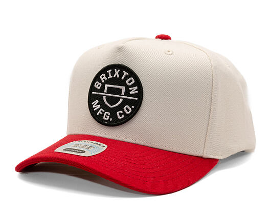 Kappe Brixton - Crest MP Snapback - Off White/Rush