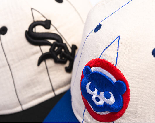 Kappe New Era - MLB Retro Linen Pinstripe 59FIFTY Retro Crown - Chicago Cubs - Team Color
