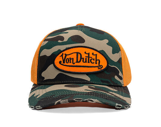 Kappe Von Dutch - Trucker - Classic Logo Camo/Orange