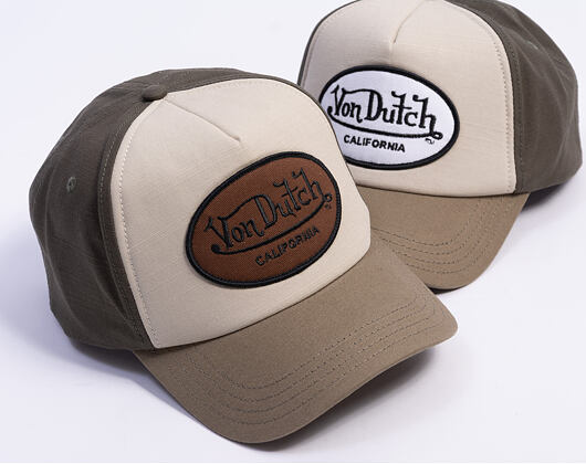 Kappe Von Dutch - Trucker - Cali Patch Olive/Brown