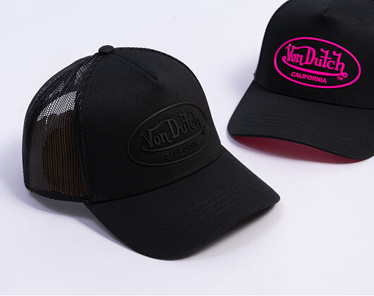 Kappe Von Dutch - Trucker - Rubber Logo Black/Black