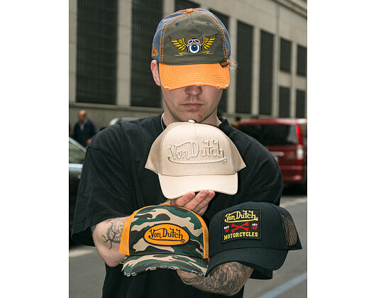 Kappe Von Dutch - Trucker - Classic Logo Camo/Orange