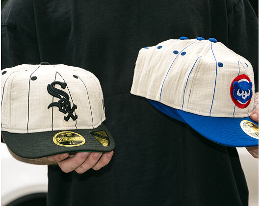 Kappe New Era - MLB Retro Linen Pinstripe 59FIFTY Retro Crown - Chicago White Sox - Team Color
