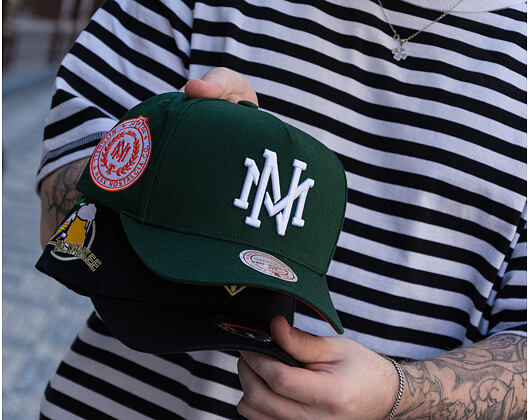 Kappe Mitchell & Ness  - Branded Emerald Slam Pro Pinch Snapback - Green/Orange