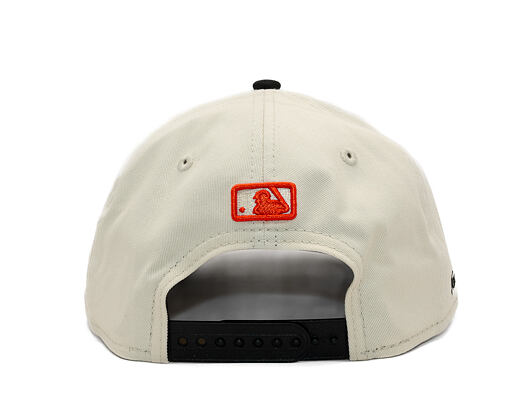 Kappe New Era - MLB Side Script 9FORTY M-CROWN - NY Mets - Cream / Black