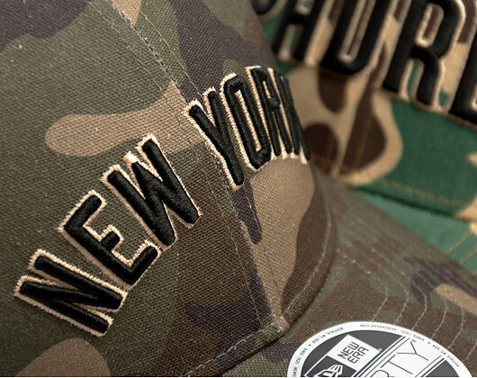 Kappe New Era - MLB Wordmark Camo 9FORTY M-CROWN - NY Yankees - Woodland Camo