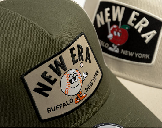 Kappe New Era - Branded Summer Patch 9FORTY A-Frame Trucker - New Olive