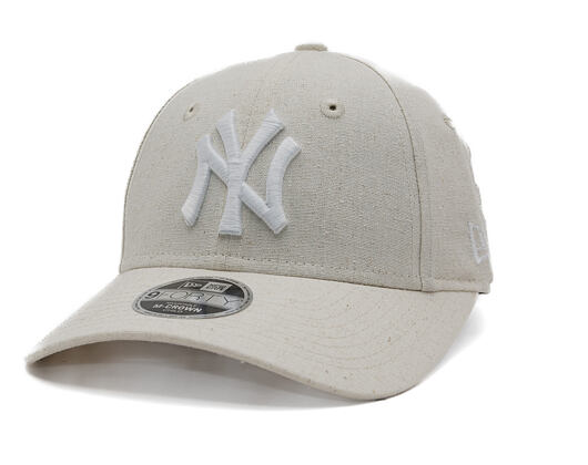 Kinder Kappe New Era - MLB Linen 9FORTY M-CROWN - NY Yankees - Stone / White