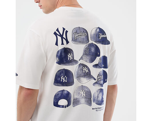 T-Shirt New Era - MLB Cap Graphic Oversized Tee - NY Yankees - White