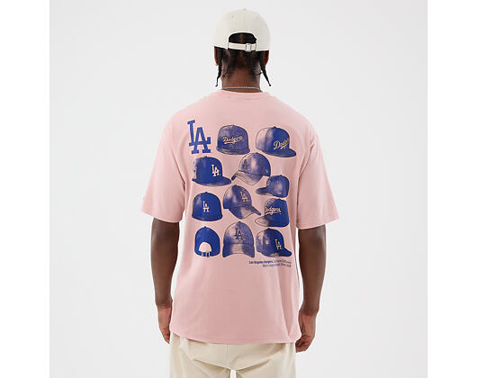 T-Shirt New Era - MLB Cap Graphic Oversized Tee - LA Dodgers - Pink Rouge