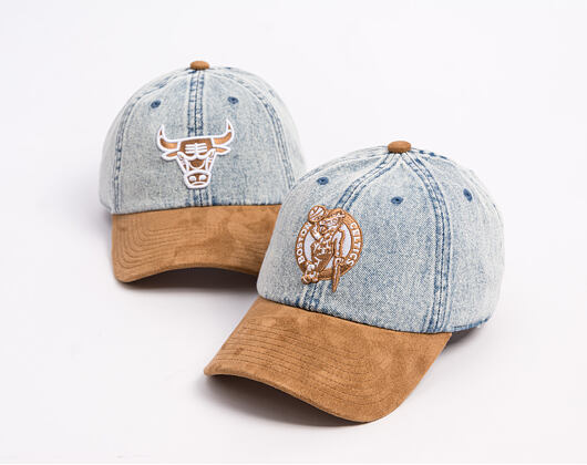 Kappe Mitchell & Ness - Den Suede Strapback - NBA - Boston Celtics - Blue