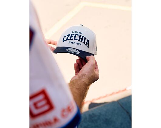 Kappe New Era - Contrast Visor M-CROWN 9FORTY - Baseball Czechia - Ivory