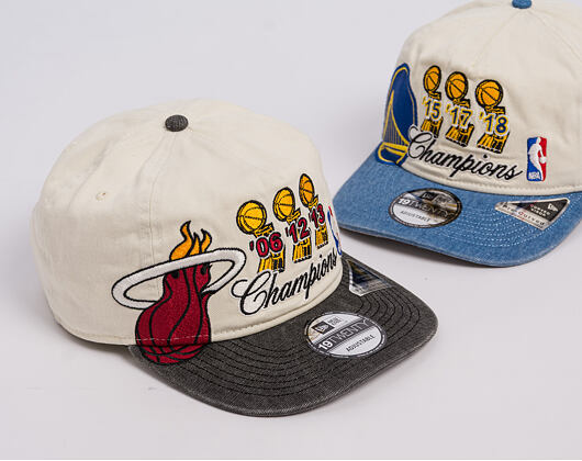 Kappe New Era - NBA "Hardwood Classic Champions" 19TWENTY - Miami Heat - Chrome White / Team Color