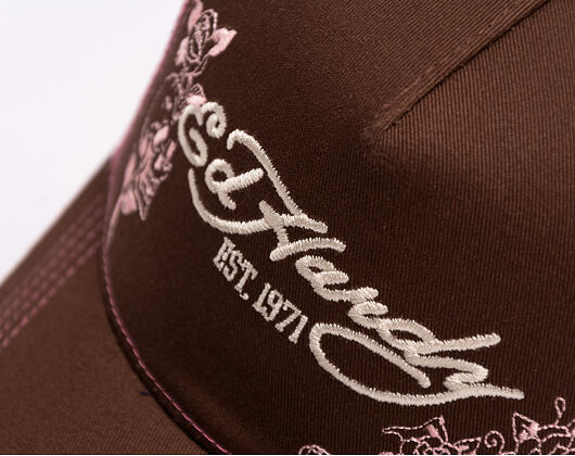Kappe Ed Hardy - Skull And Roses 5 Panel Trucker Cap