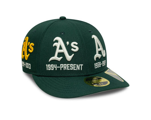 Kappe New Era - MLB IMAGE DROP All-Over 59FIFTY Low Profile - Oakland Athletics - Green