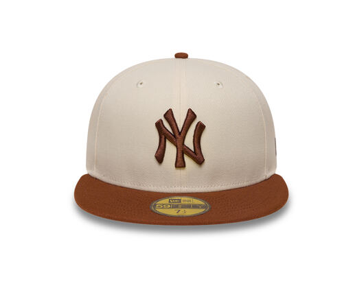 Kappe New Era - MLB League Essential 59FIFTY - NY Yankees - Cream / Deep Auburn