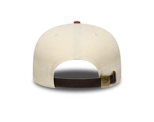 Kappe New Era - Branded Suede Pre-Curved 9FIFTY Retro Crown - Cream / Deep Auburn
