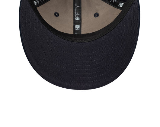 Kappe New Era - Branded Suede Pre-Curved 9FIFTY Retro Crown - Navy