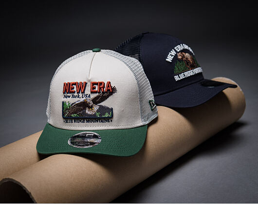 Kappe New Era - Branded Graphic 9FORTY M-CROWN A-Frame Trucker - Cream / Cilantro Green