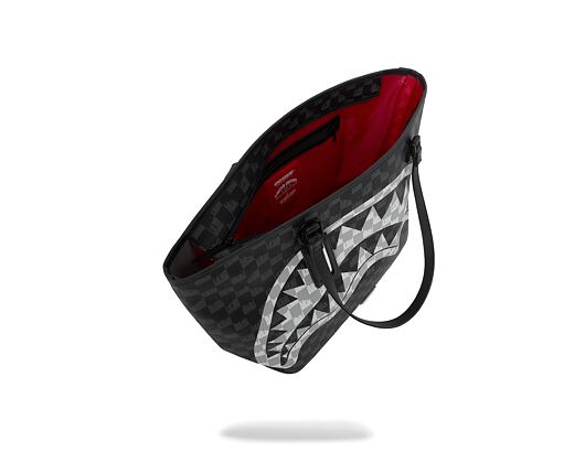 Tasche Sprayground - Black And White Drip Check Shark Tote