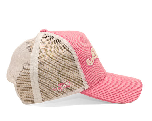 Kappe Ed Hardy - Embroidery Applique Cord 5 Panel Trucker Cap - Hot Pink