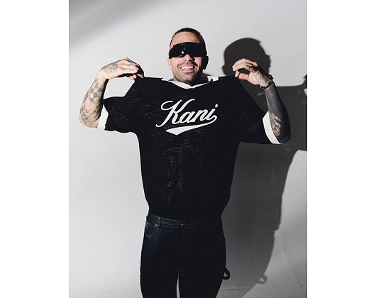 T-Shirt Karl Kani - Cursive Varsity Crochet Boxy T-Shirt Black