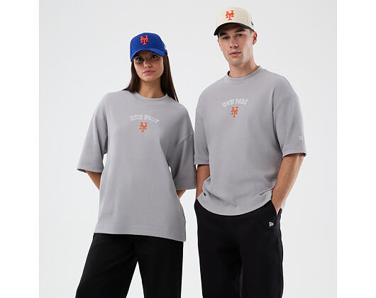 T-Shirt New Era - MLB Waffle Box Tee - NY Mets - Grey