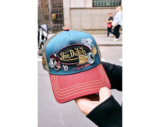 Kappe Von Dutch - Trucker - Patch & Print - Red / Navy