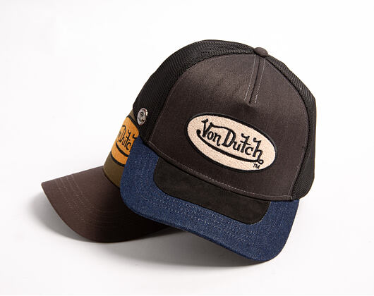 Kappe Von Dutch - Trucker - Denim Visor Patch Premium - Black / Navy
