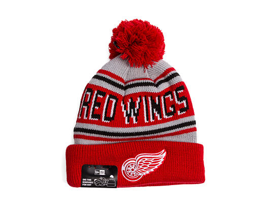 Mütze New Era - NHL Evergreen Wordmark Pom Medium Knit - Detroit Red Wings - Team Color