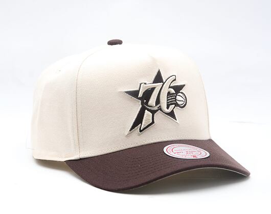 Kappe Mitchell & Ness - NBA Brown And Cream Pro Snapback Hwc - Philadelphia 76ers - Cream