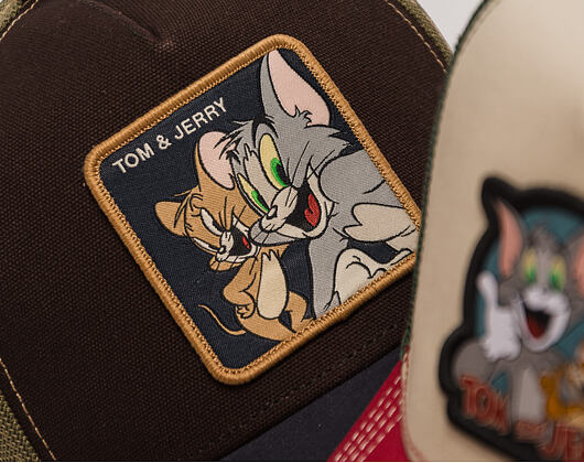 Kappe Capslab - Tom & Jerry Trucker - Best Buddies Distressed Patch - Brown / Olive