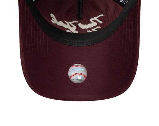 Kappe New Era - MLB Cord Script 9TWENTY A-Frame - NY Yankees - Maroon