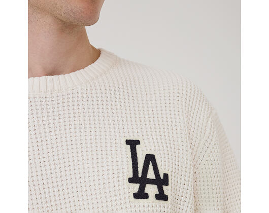 Pullover New Era - MLB Waffle Knit Crew - LA Dodgers - Off White