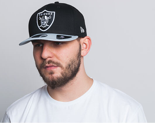Kappe New Era Cotton Block 3 Oakland Raiders Schwarz/Grau Snapback