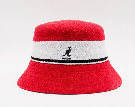 Hut Kangol Bermuda Stripe Bucket Scarlet