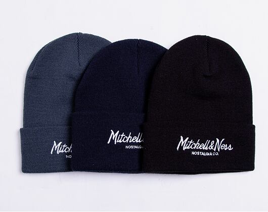 Mütze Mitchell & Ness Branded Pinscript Cuff Knit Navy