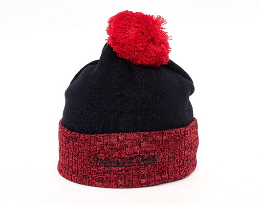 Mütze Mitchell & Ness Chicago Bulls Two Tone Pom Beanie HWC Black
