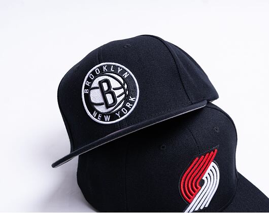 Kappe Mitchell & Ness - NBA Team Ground 2.0 Snapback - Brooklyn Nets - Black