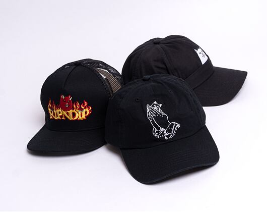 Kappe Rip N Dip - Praying Hands Dad Hat RND4753 Black